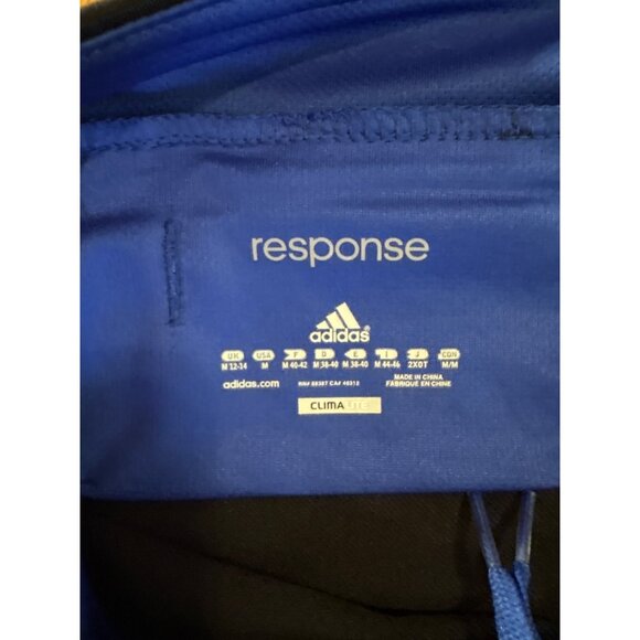 Adidas Response Capri Leggings Womens  ClimaLite  Black & Blue Size M Athletic - Picture 3 of 7